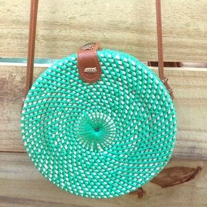 Hand-Woven circle Bali Purse.